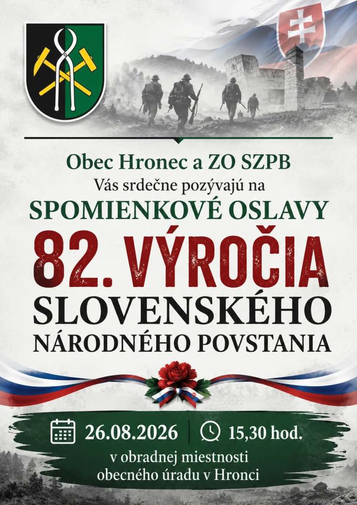 Pozvánka -spomienkové oslavy 82.výročia SNP